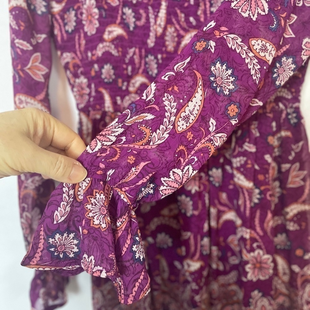 Hollister Purple Y2K Cottagecore Floral Flowy Dress Size Medium - Picture 6 of 11